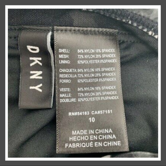 DKNY Animal Print Mesh Detail One Piece Swimsuit - Picture 14 of 15